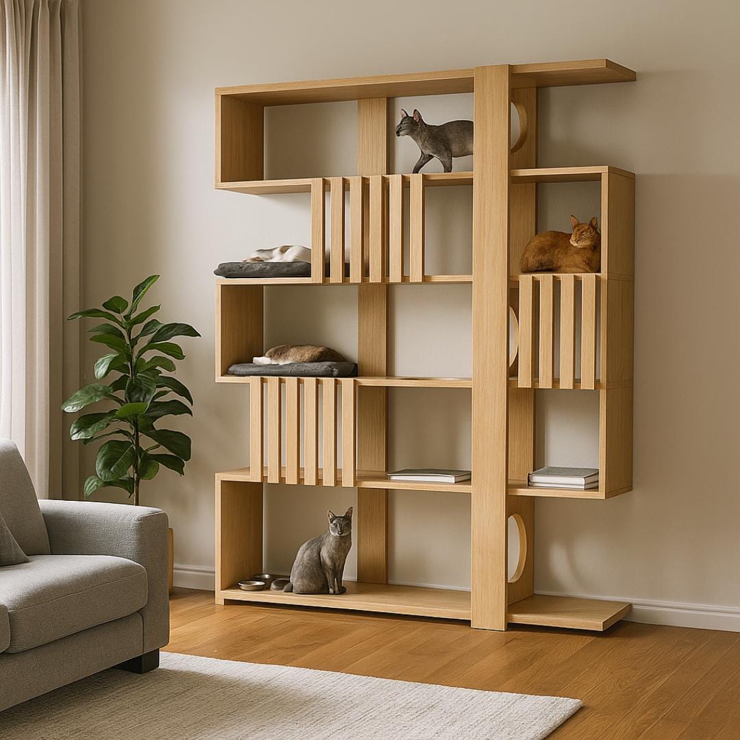 Cat Wall Shelves Plan PDF | DIY Modular Vertical Playground