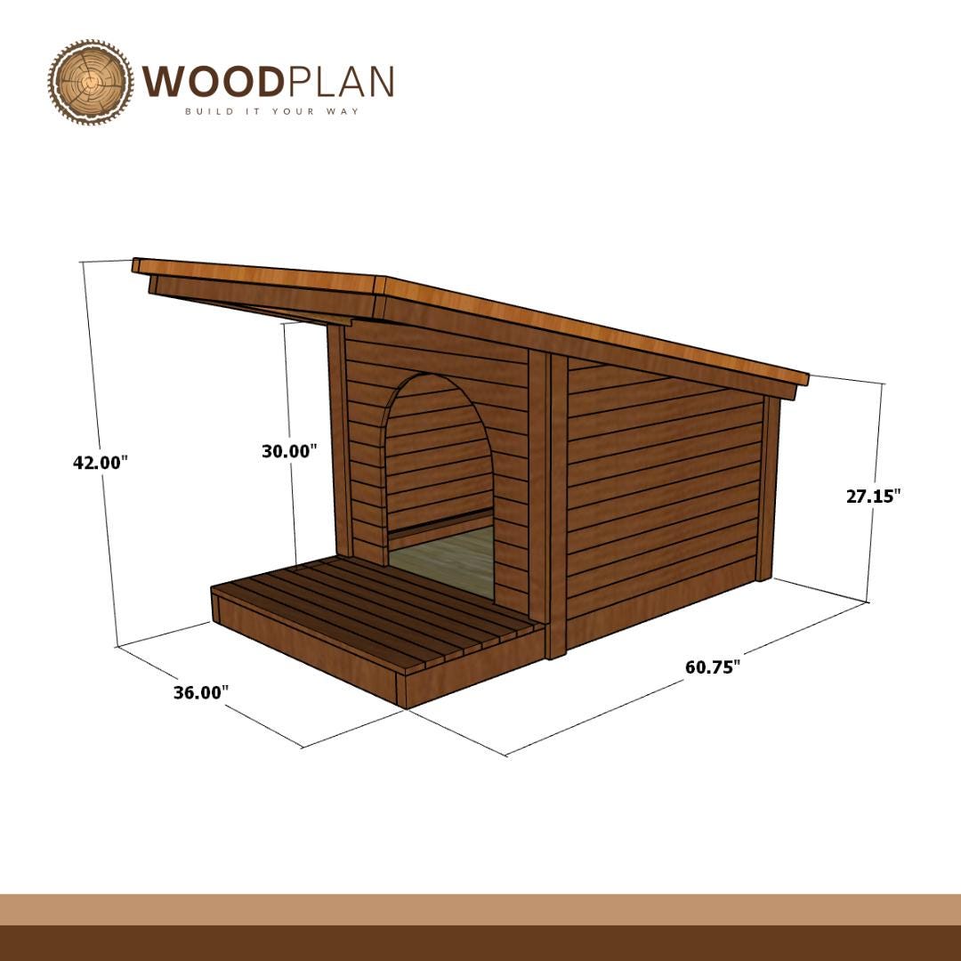 Easy DIY Dog House Plan | Outdoor Pet Shelter | Woodworking Project PDF
