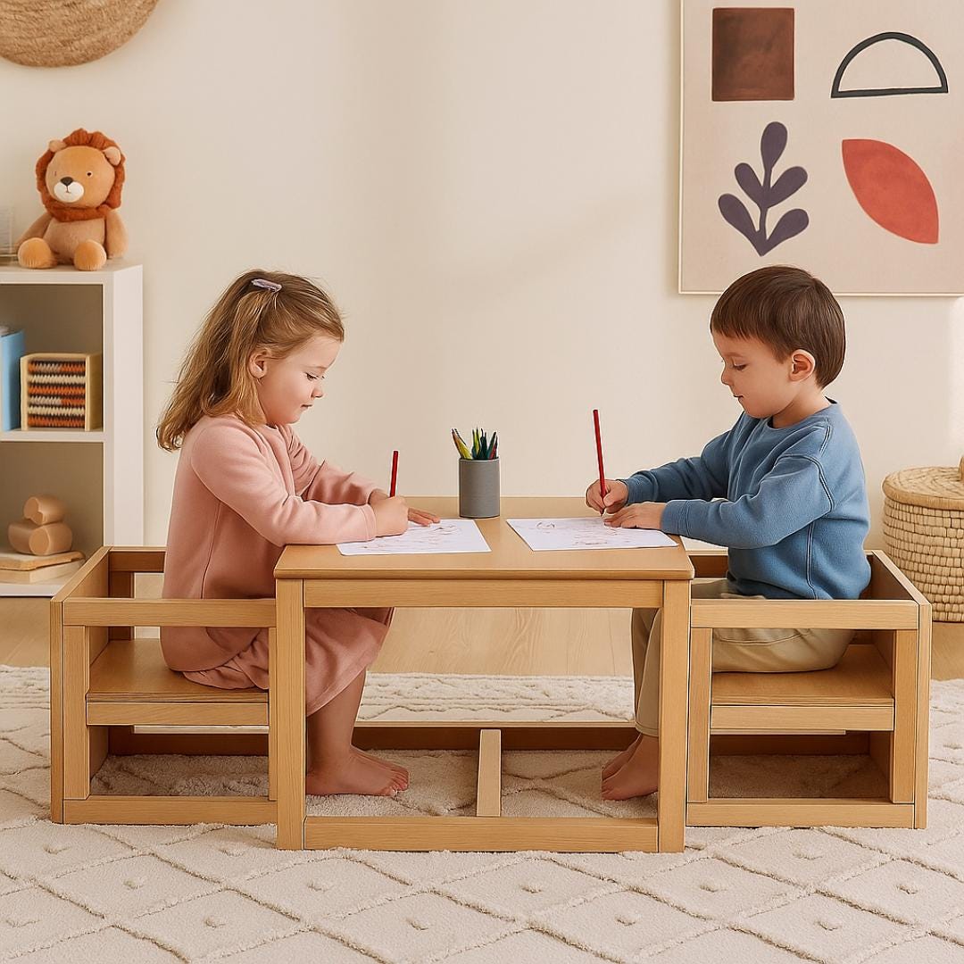 Kids Cube Chair & Activity Table Set Plan: Beginner DIY (PDF Pattern)