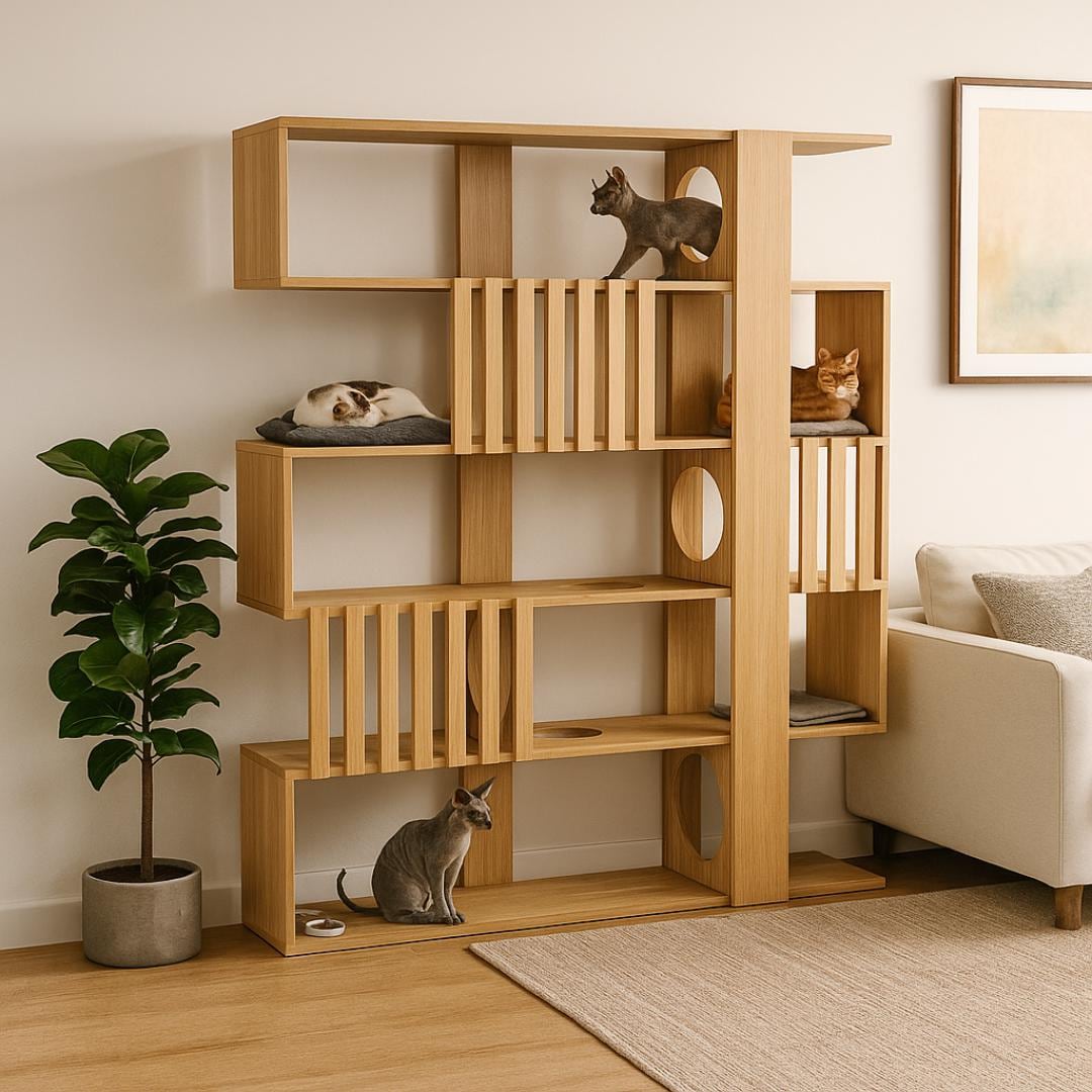 Cat Wall Shelves Plan PDF | DIY Modular Vertical Playground