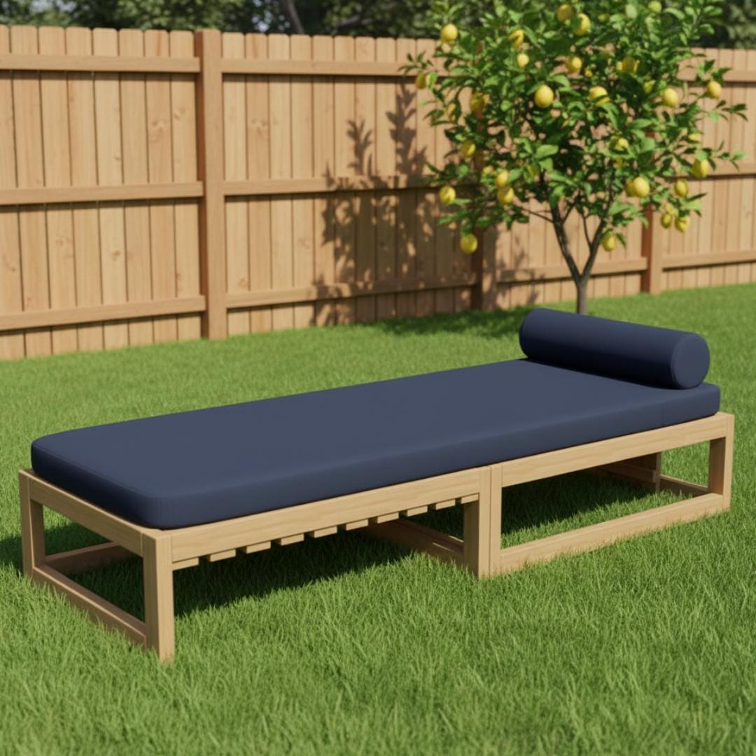 Convertible Outdoor Sofa Bed Plan PDF | Multi-Position Lounger, Adjustable Backrest, DIY Daybed