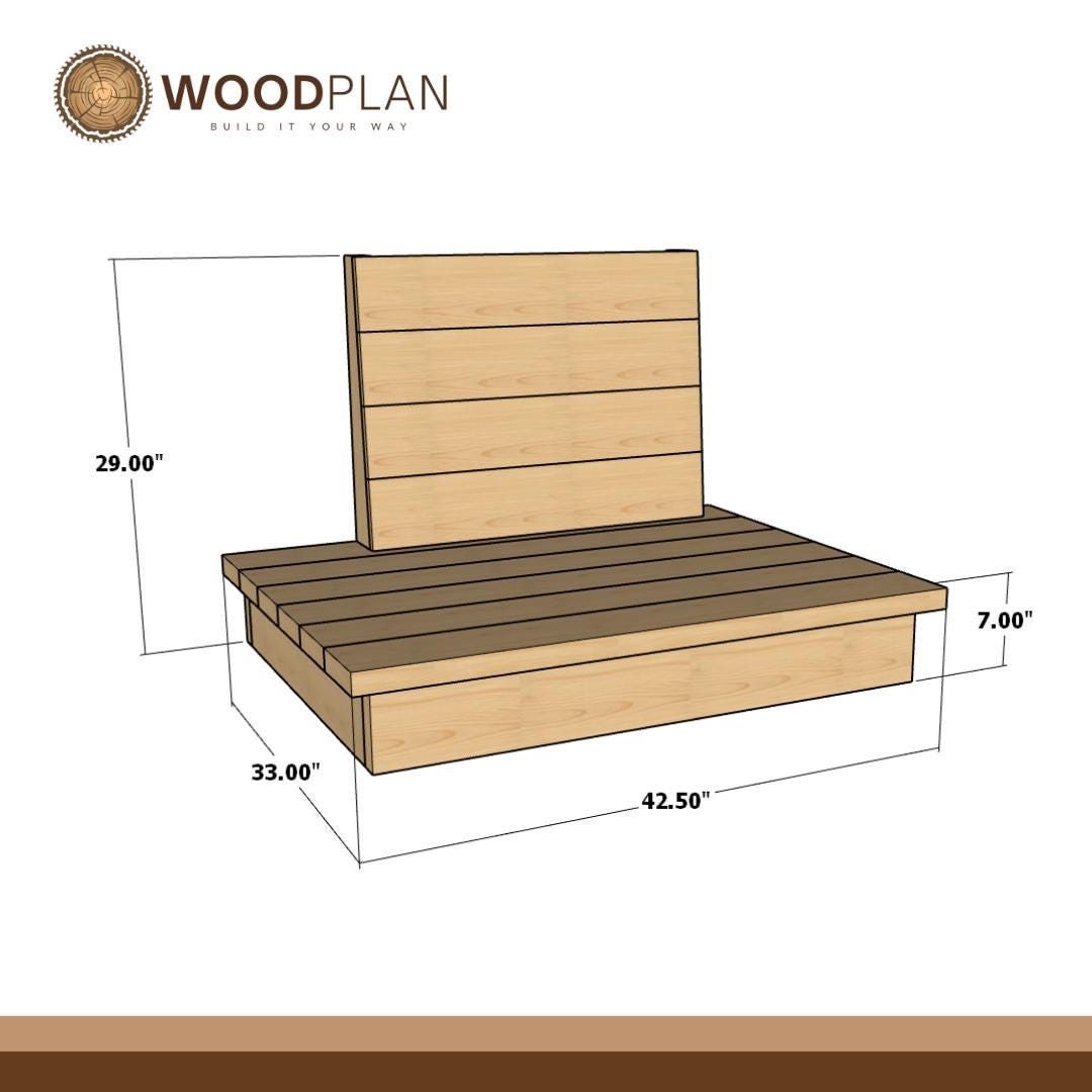 Japanese Style Single Sofa Plan | Minimalist Platform Chair, Zen-Inspired DIY