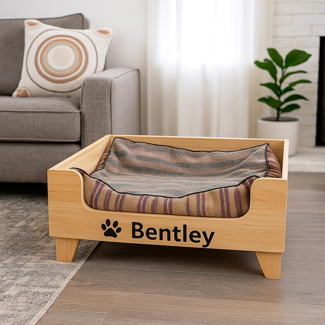 Cozy Dog Bed Plan PDF | Modern Raised Frame, Pet-Friendly Wood, Easy Build