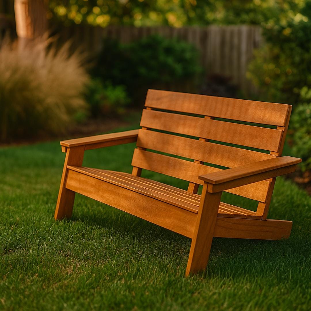 Double Adirondack Chair Plan PDF | Two-Seat Wide Design, Outdoor Furniture, DIY Project