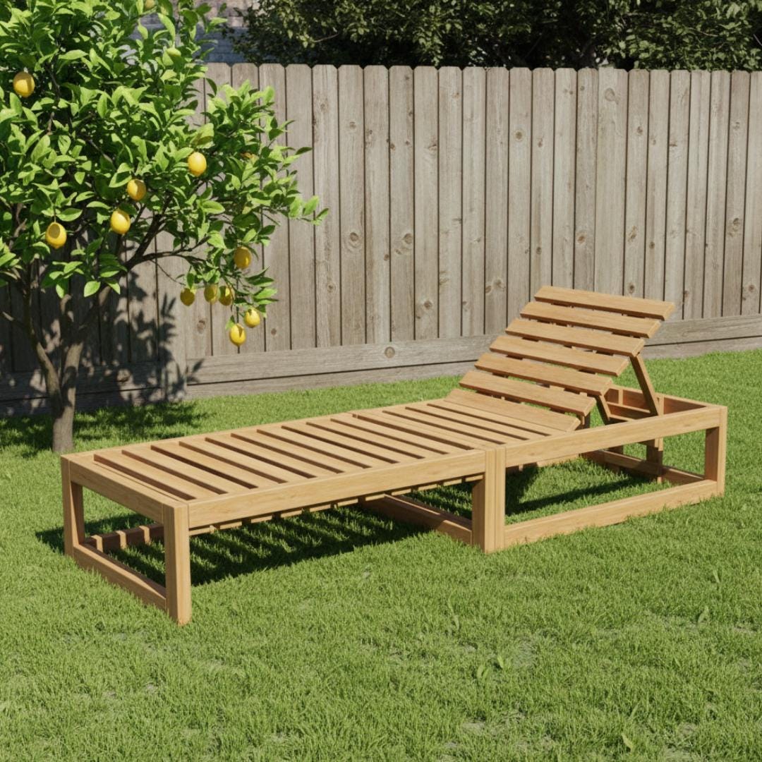 Convertible Outdoor Sofa Bed Plan PDF | Multi-Position Lounger, Adjustable Backrest, DIY Daybed