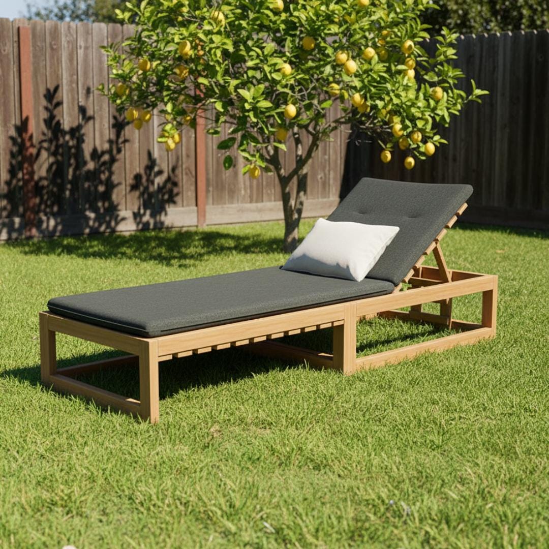 Convertible Outdoor Sofa Bed Plan PDF | Multi-Position Lounger, Adjustable Backrest, DIY Daybed