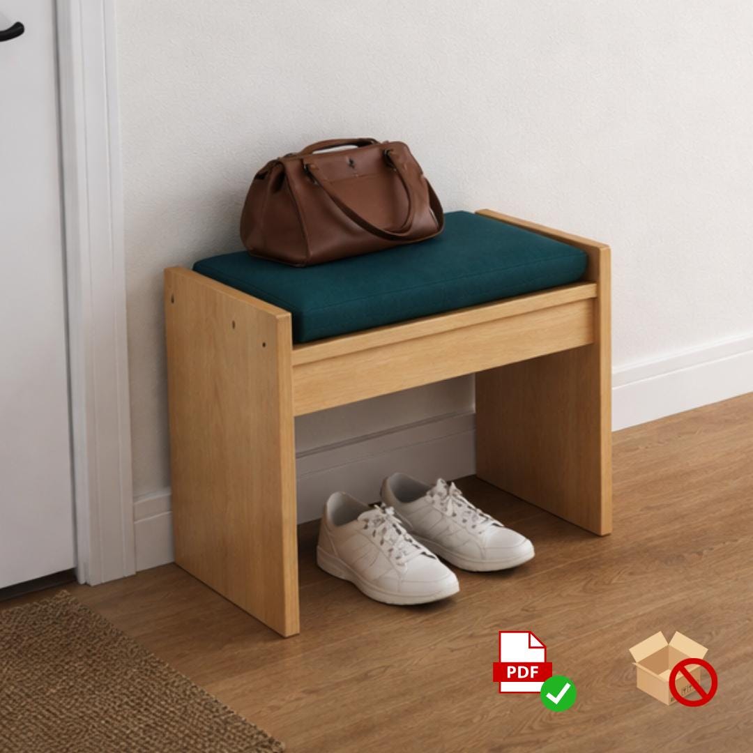 DIY Modern Minimalist Bench Stool Plan PDF | Beginner Woodworking Plan