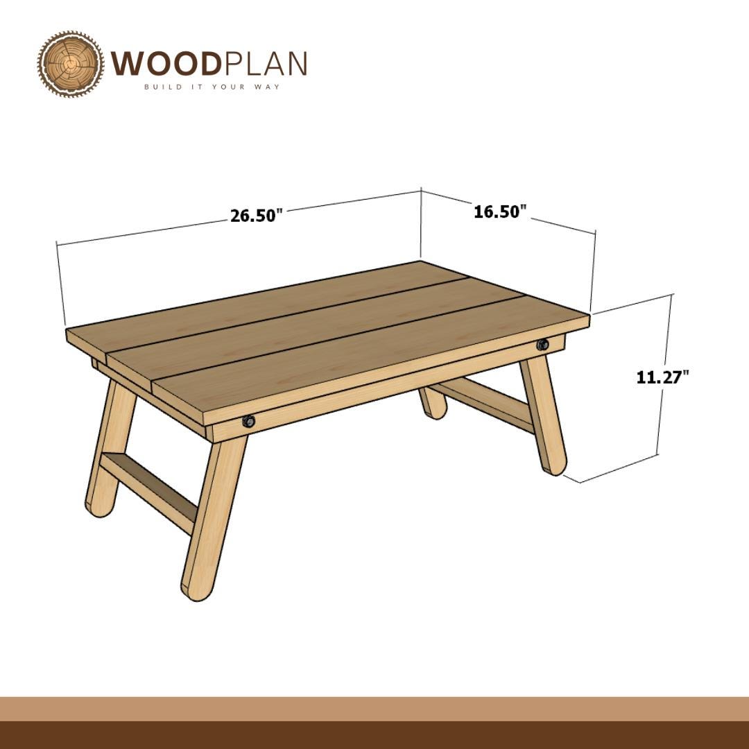 DIY Folding Bed Tray Table PDF Plan | Beginner Woodworking Project