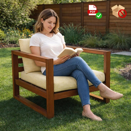 Modern Outdoor Chair | Outdoor Furniture Woodworking | Beginner-Friendly PDF