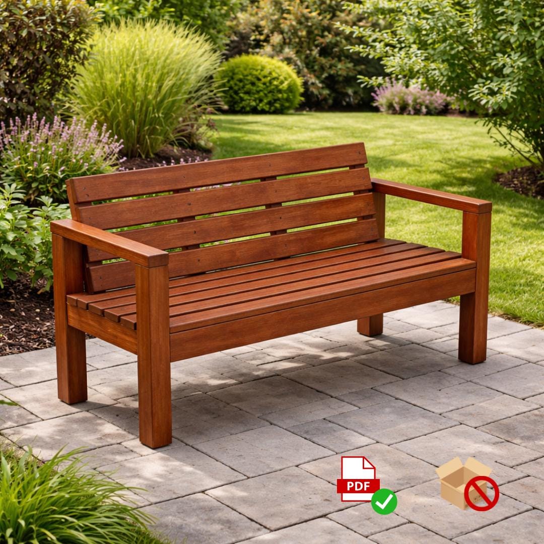 DIY Outdoor Bench | Outdoor Furniture Woodworking | Beginner-Friendly PDF