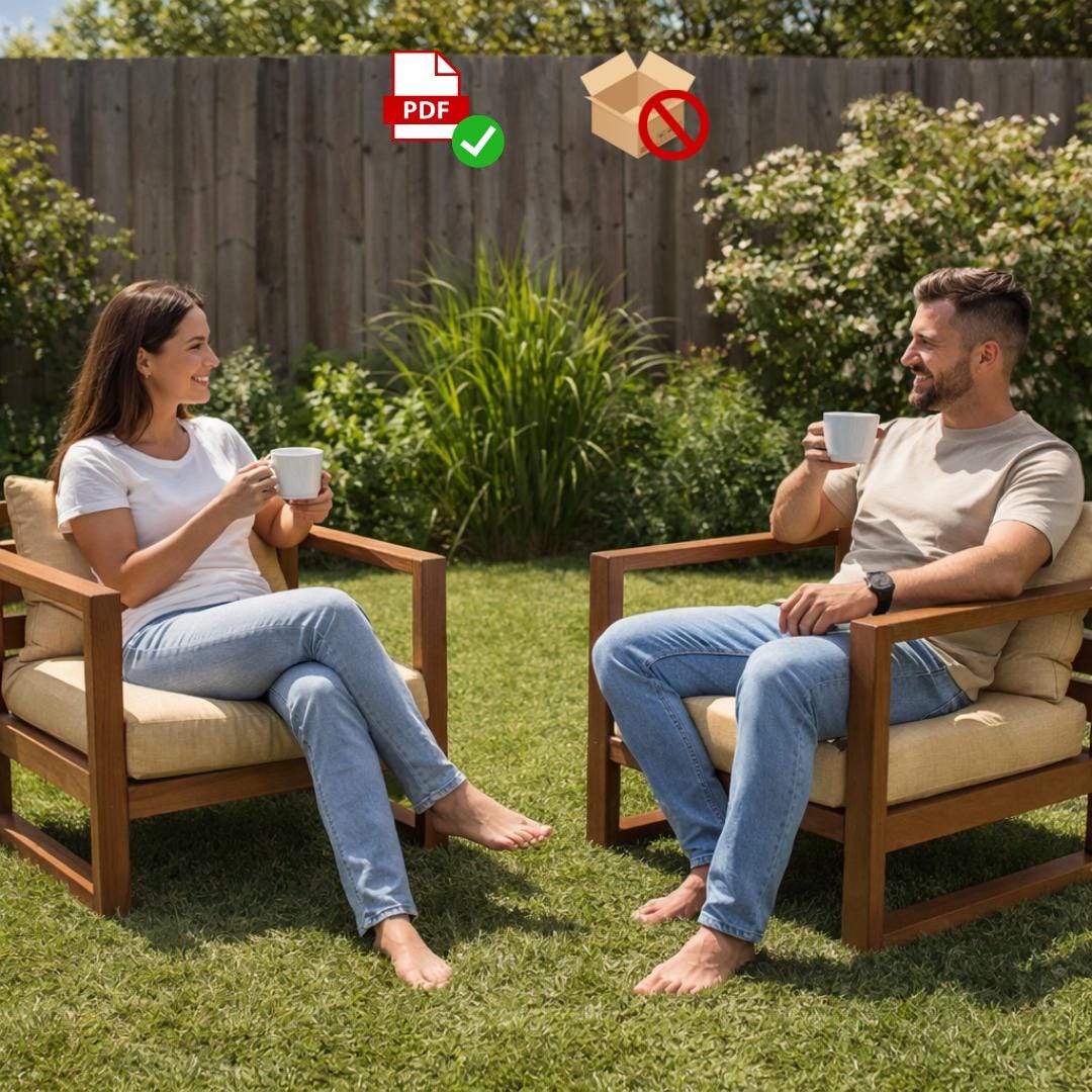 Modern Outdoor Chair | Outdoor Furniture Woodworking | Beginner-Friendly PDF